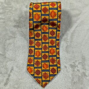 Vintage Ermenegildo Zegna Tie Men 58X3.75 Geometric Abstract Floral Silk Italy